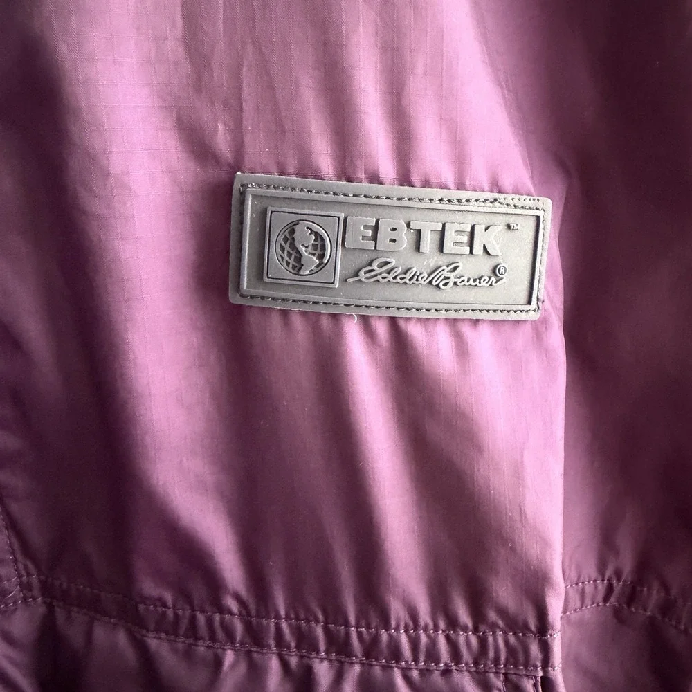 Eddie Bauer Ebtek Purple Anorak Quarter Zip Pullover Men's Size XS VTG Outdoors